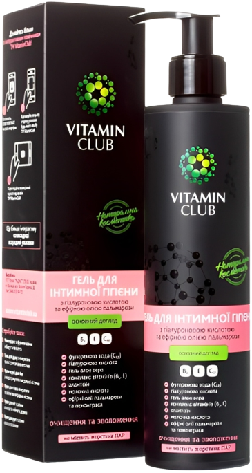 Vitamin Club Гель для інтимноі гігієни з гіалуроновою кислотою, 250 мл