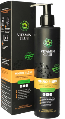 Vitamin Club Мило рідке з ефірними оліями імбиру та евкаліпта, 250 мл